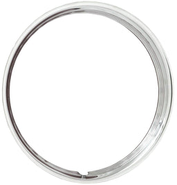 WHEELVINT Suit All Steel Wheels 5" Wider Stainless 15" Ribbed Hot Rod Style Trim Ring WV3006-15 Autofit