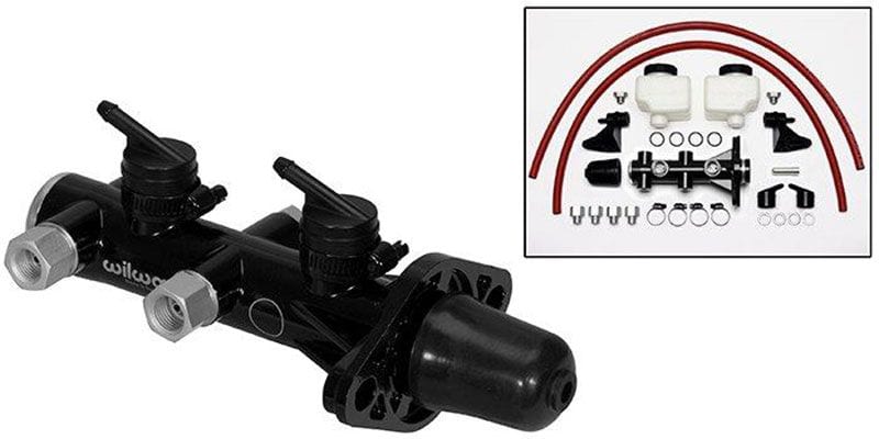 WILWOOD 1.0" Bore, Black Finish Compact Remote Tandem Master Cylinder WB260-14243-BK Autofit