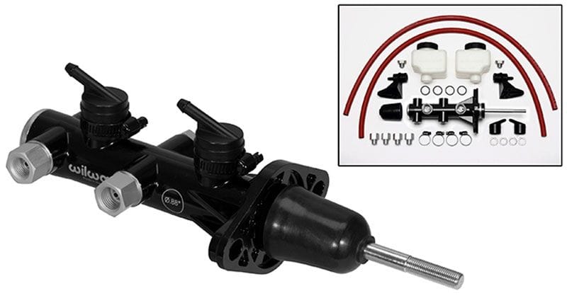 WILWOOD 1-1/8" Bore, Black Finish Compact Remote Tandem Master Cylinder WB260-14244-BK Autofit