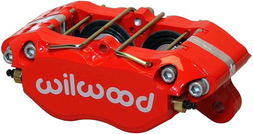 WILWOOD 1.75"/1.75" Bore Size, 1.00" Disc Width, 7812 Pad Plate 4-Piston Dynapro Dust-Boot Lug Mount Caliper - Red WB120-15131-RD Autofit