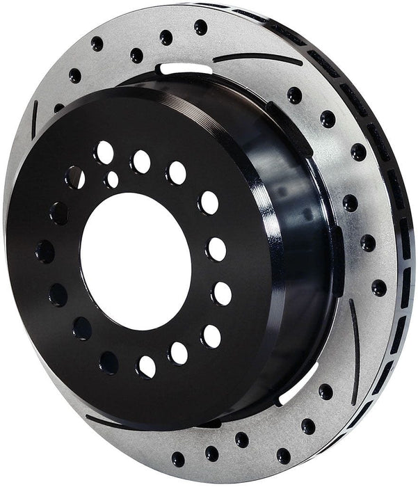 WILWOOD 12.19" Dia, 0.81" Width, 3.06" Lug I.D, 7.24 I.D, 2.32" Offset SRP Drilled Performance Rotor & Hat R/H- 32 Vanes WB160-9814-BK Autofit