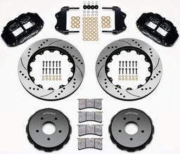 WILWOOD 14" Drilled & Slotted Rotors. Suit Holden Monaro & Commodore VT-VZ Forged Narrow Superlite 6R Big Brake Front Brake Kit (Hat) - Black WB140-9296-D Autofit