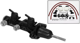 WILWOOD 15/16" Bore, Black Finish Compact Remote Tandem Master Cylinder WB260-14242-BK Autofit