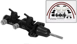 WILWOOD 7/8" Bore, Black Finish Compact Remote Tandem Master Cylinder WB260-14241-BK Autofit