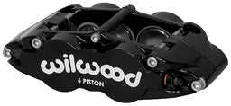WILWOOD Black, Left Hand 6-Piston Dust Seal Caliper, 1.62/1.12/1.12" Pistons, 1.10" Disc WB120-14437-BK Autofit