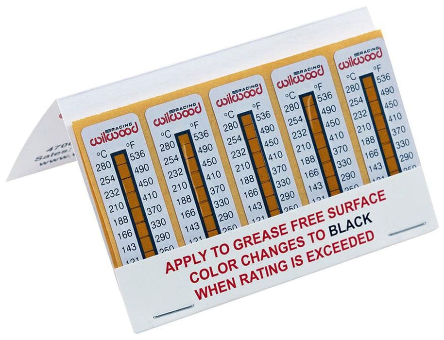 WILWOOD Includes 10 Non-Reversible Strips Caliper Temperature Strips WB400-15671 Autofit
