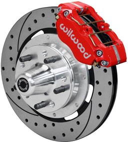 WILWOOD Suit 63-69 Ford Fairlane, Falcon, Ranchero, Torino & 63-67 Mercury Co Dynapro Dust-Boot Front Red Brake Kit - 4-Piston 12.19" WB140-13344-DR Autofit