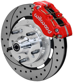 WILWOOD Suit 67-72 Camaro/Chevelle, 64-73 Buick, 64-74 Oldsmobile, 64-74 Pont Dynapro Dust-Boot Front Brake Kit - 4-Piston 12.19" - Red Caliper WB140-13203-DR Autofit