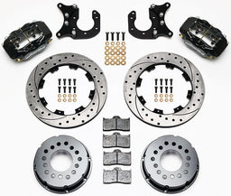 WILWOOD Suit Big Ford New Style, 2.50" Axle Offset, Drilled Forged Dynalite Pro Series Rear Brake Kit Billet WB140-2118-BD Autofit