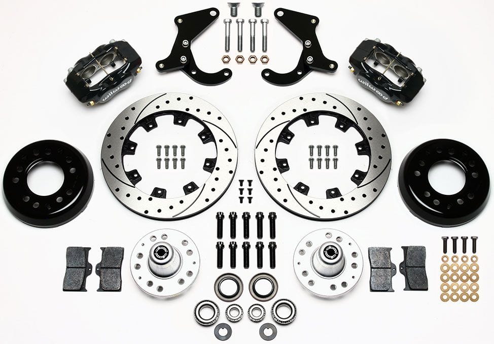 WILWOOD Suit Chevrolet 1955-56-57 Forged Dynalite Big Brake Front Brake Kit (Hub) WB140-7676-D-DB Autofit