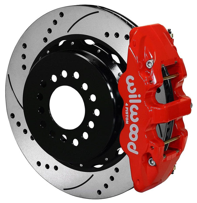 WILWOOD Suit Early Big Ford 4-Piston Rear Park Brake Kit, 14" Dia., 2.36" Drilled Discs, Red WB140-10947-DR Autofit