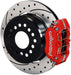 WILWOOD Suit Ford Big Bearing With 2.50 Offset & Internal Park Brake Dynapro Dust-Boot Rear Brake Kit - 4-Piston 12.19" - Red Caliper WB140-13207-DR Autofit