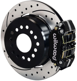 WILWOOD Suit Ford Small Bearing With 2.50 Offset & Internal Park Brake Dynapro Dust-Boot Rear Brake Kit - 4-Piston 12.19" WB140-13206-D Autofit