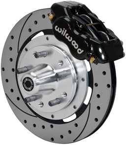 WILWOOD Suit Mustang 1970-73, Forged Hub, Drilled Rotor Forged Dynalite Big Brake Front Brake Kit WB140-11074-D Autofit