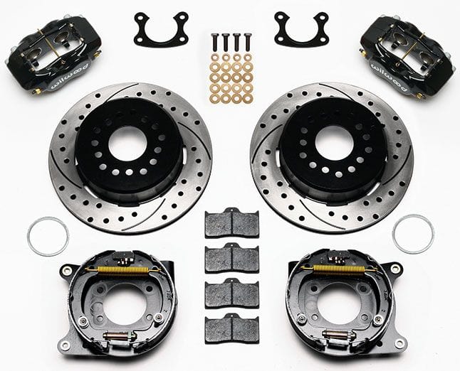 WILWOOD Suit Small Ford, 2.50" Axle Offset Forged Dynalite Rear Parking Brake Kit Drilled WB140-9282-D Autofit