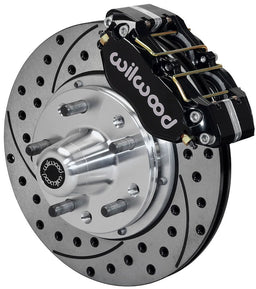 WILWOOD Suit Wilwood Pro Spindle, Std. Height & 2" Drop Forged Dynalite Dust-Boot Front Brake Kit - 4-Piston 11" WB140-13345-D Autofit