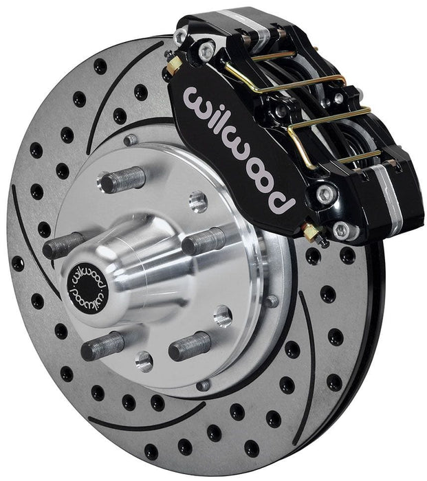 WILWOOD Suit Wilwood Pro Spindle, Std. Height & 2" Drop Forged Dynalite Dust-Boot Front Brake Kit - 4-Piston 11" WB140-13345-D Autofit