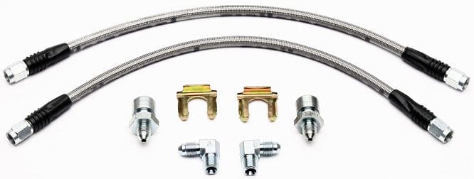 WILWOOD Universal 14" Braided Flexline Kit, 3/8"-24 Chassis Fittings WB220-7056 Autofit