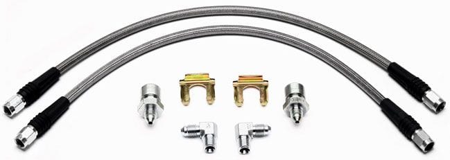 WILWOOD Universal 16" Braided Flexline Kit, 3/8"-24 Chassis Fittings WB220-7699 Autofit