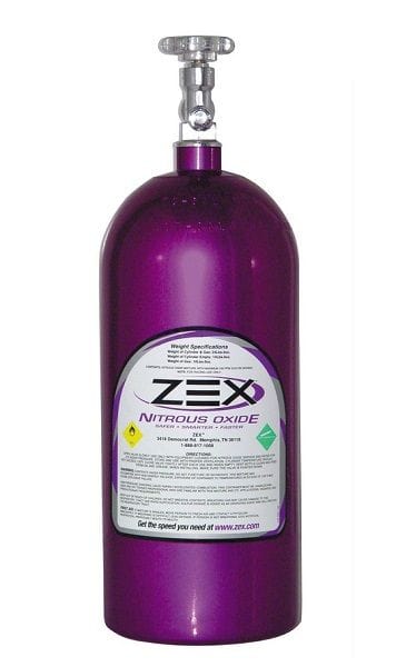 ZEX With Hi-Flow Valve -04an 10 lbs Purple Nitrous Bottle ZEX82000 Autofit